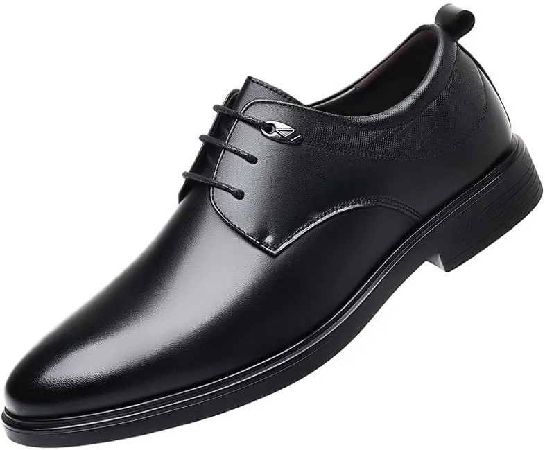 Classic Men's Leather Dress Shoes Mens Lace-Up Lightweight Casual Walking Oxfords Shoes