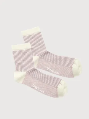 Classic Socks Lavender Stripes Organic Cotton | DillySocks