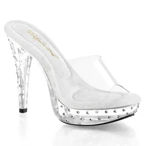 COCKTAIL-501SDT Fabulicious 5 Inch Heel Clear Sexy Rhinestone Shoes