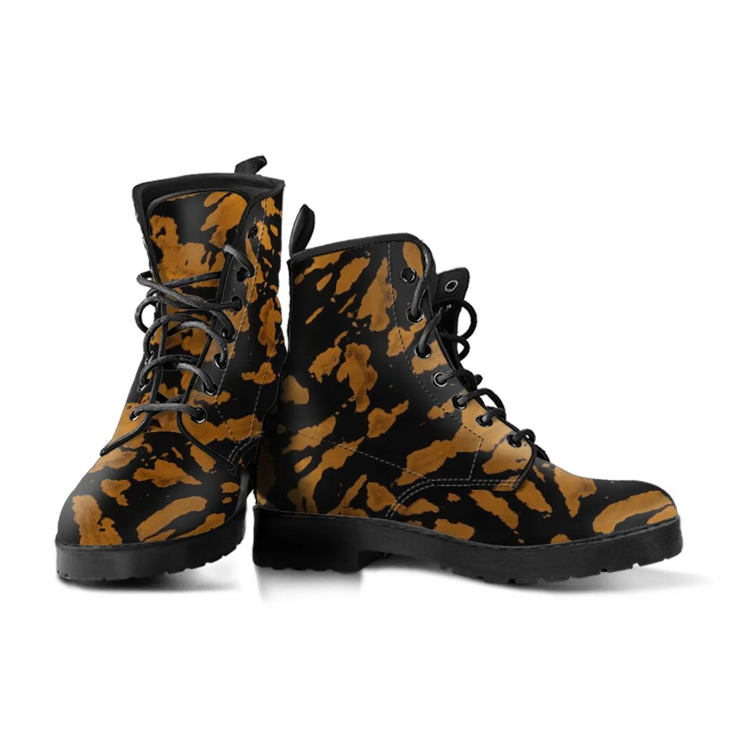 Combat Boots - Tie Dye Design #115 | Custom Shoes, Vegan Leather Lace Up Shoes, Tie Dye Outfit, 90s Boots, Summer Leather Boots, 2000s Boots