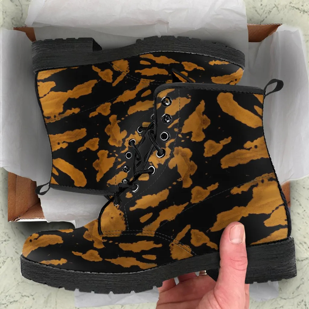 Combat Boots - Tie Dye Design #115 | Custom Shoes, Vegan Leather Lace Up Shoes, Tie Dye Outfit, 90s Boots, Summer Leather Boots, 2000s Boots