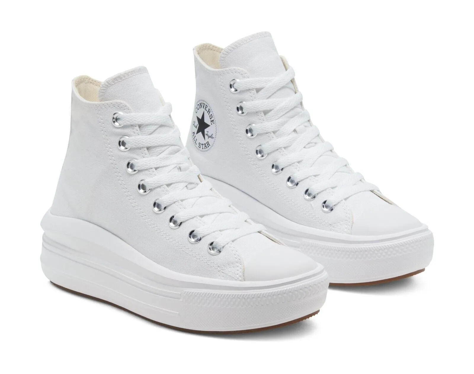 Converse Chuck Taylor All Star Move-Hi 568498C Women's White Sneakers Shoes C658