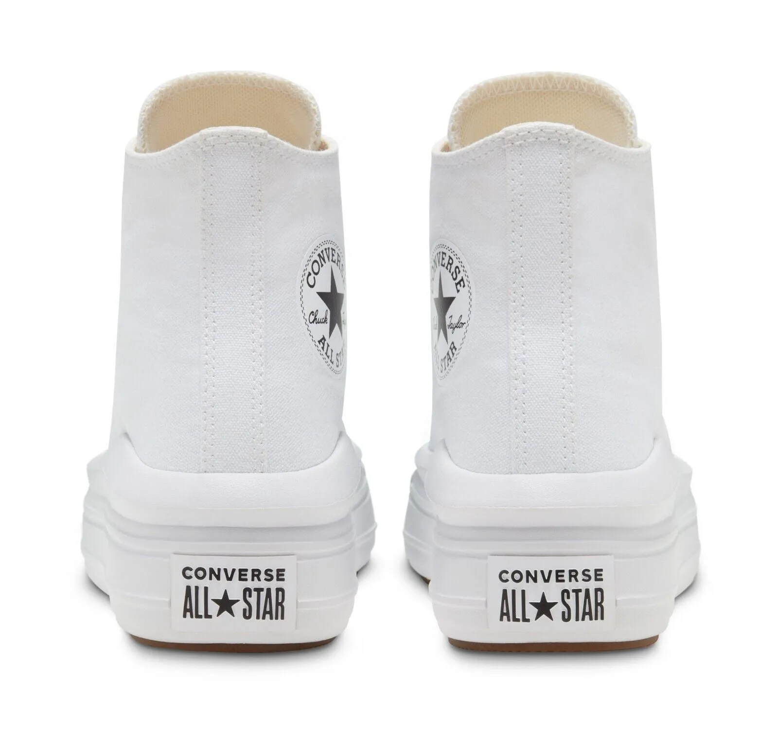 Converse Chuck Taylor All Star Move-Hi 568498C Women's White Sneakers Shoes C658