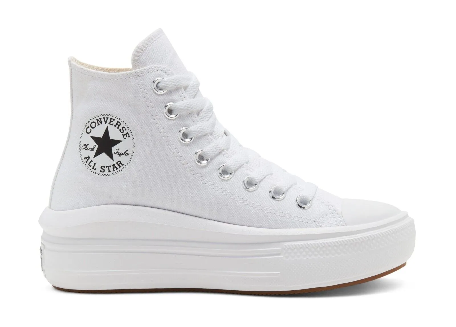 Converse Chuck Taylor All Star Move-Hi 568498C Women's White Sneakers Shoes C658
