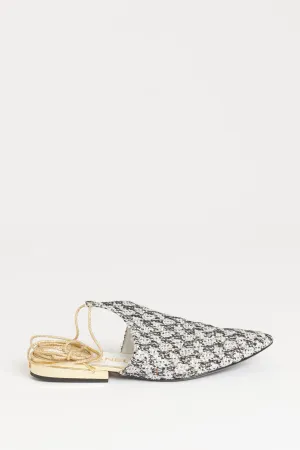 Cruise 2015 Black and White Tweed Preowned Mule