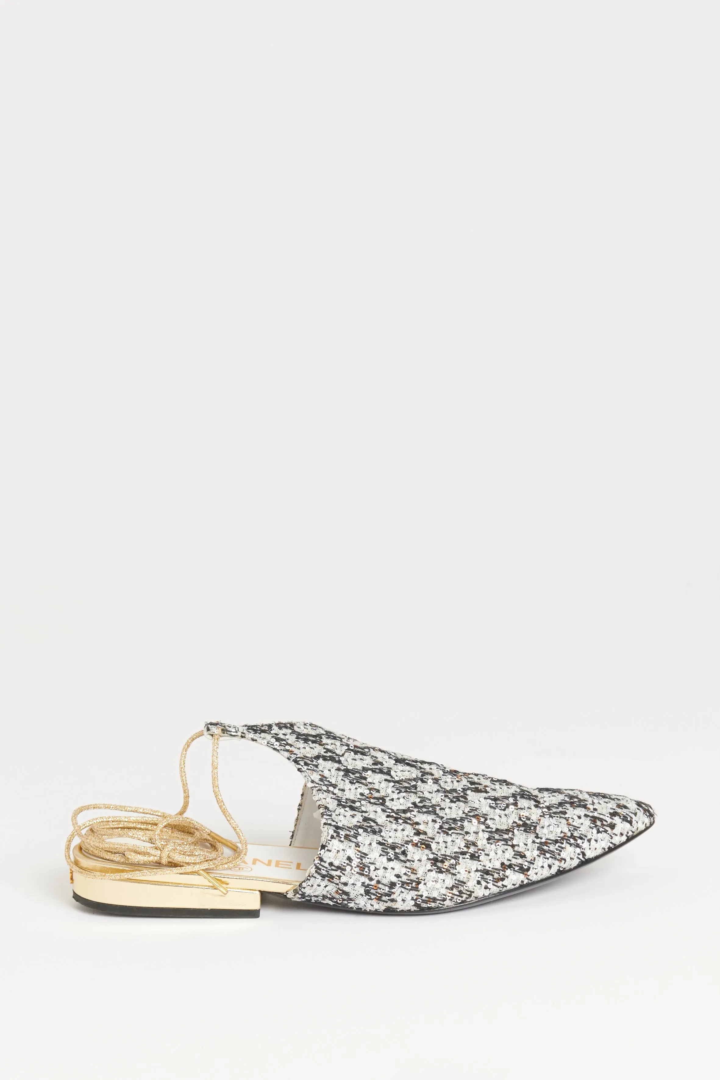 Cruise 2015 Black and White Tweed Preowned Mule