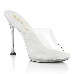 CUPID-401 Posing Comp Sexy Clear Slip On Shoes