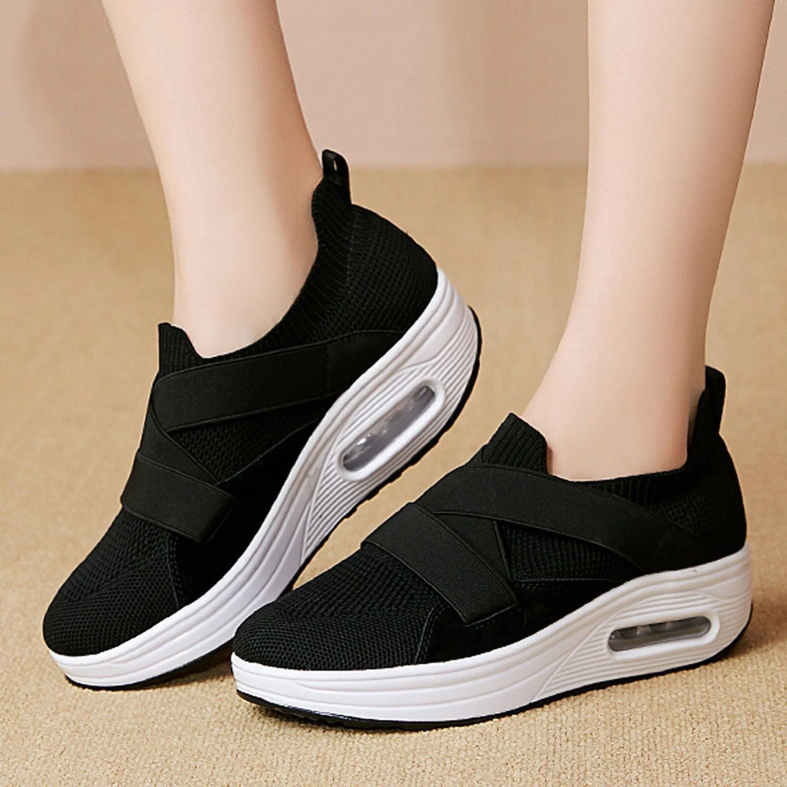 Cuzcare Casual Orthopedic Slip On Ladies Walking Shoes