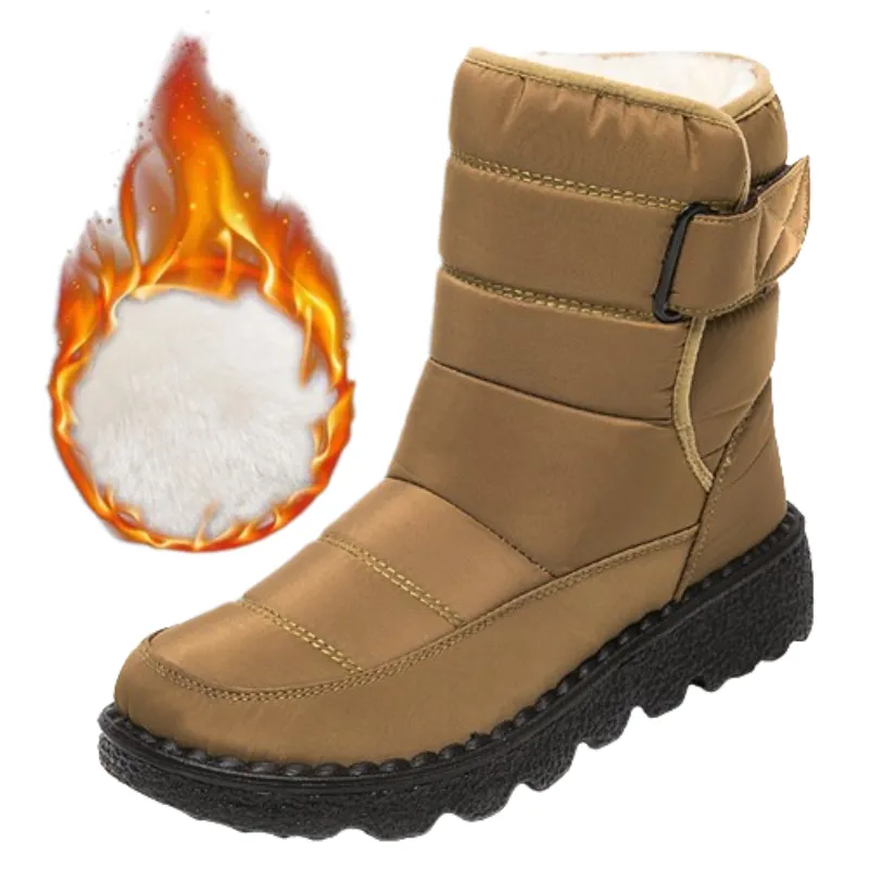 Cuzcare Orthopedic Boots For Women Waterproof Comfortable Fur Lined Ankle Winter Snow Boots