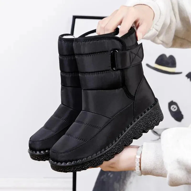 Cuzcare Orthopedic Boots For Women Waterproof Comfortable Fur Lined Ankle Winter Snow Boots