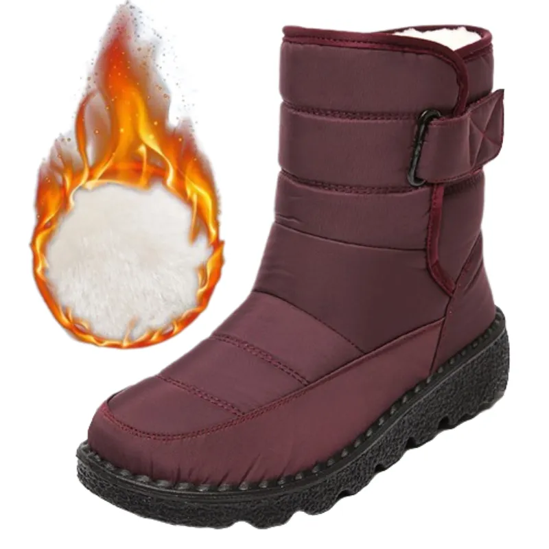 Cuzcare Orthopedic Boots For Women Waterproof Comfortable Fur Lined Ankle Winter Snow Boots