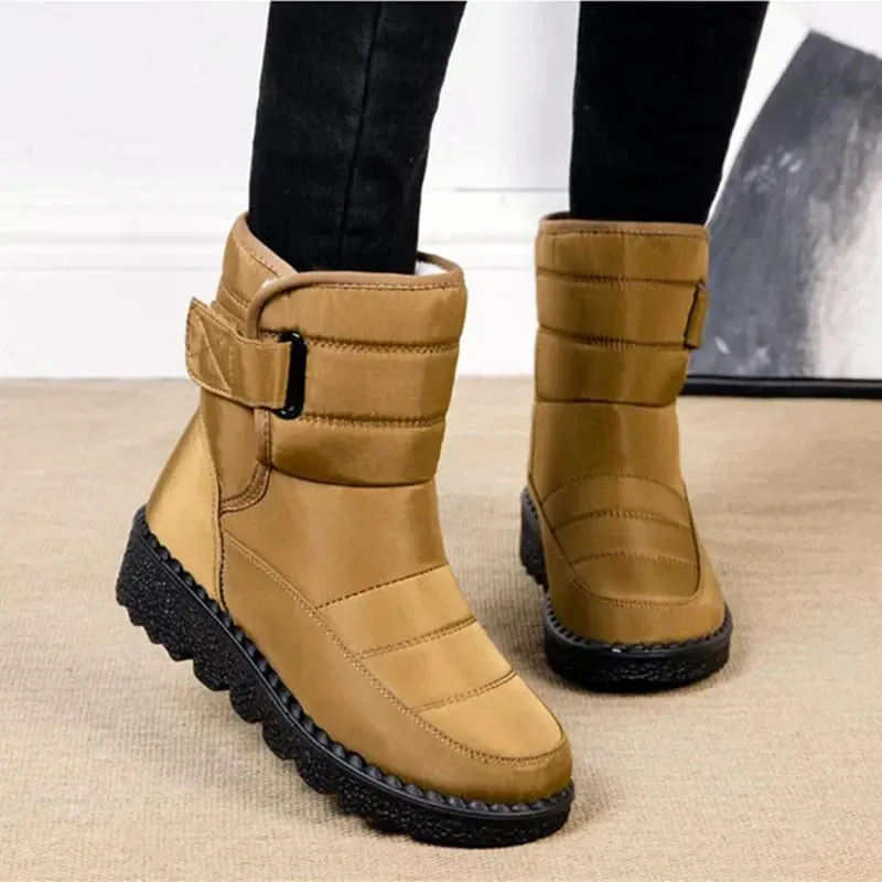 Cuzcare Orthopedic Boots For Women Waterproof Comfortable Fur Lined Ankle Winter Snow Boots