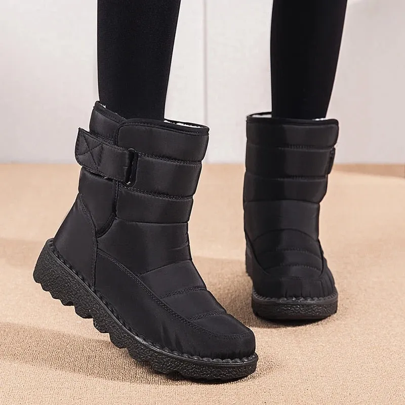 Cuzcare Orthopedic Boots For Women Waterproof Comfortable Fur Lined Ankle Winter Snow Boots