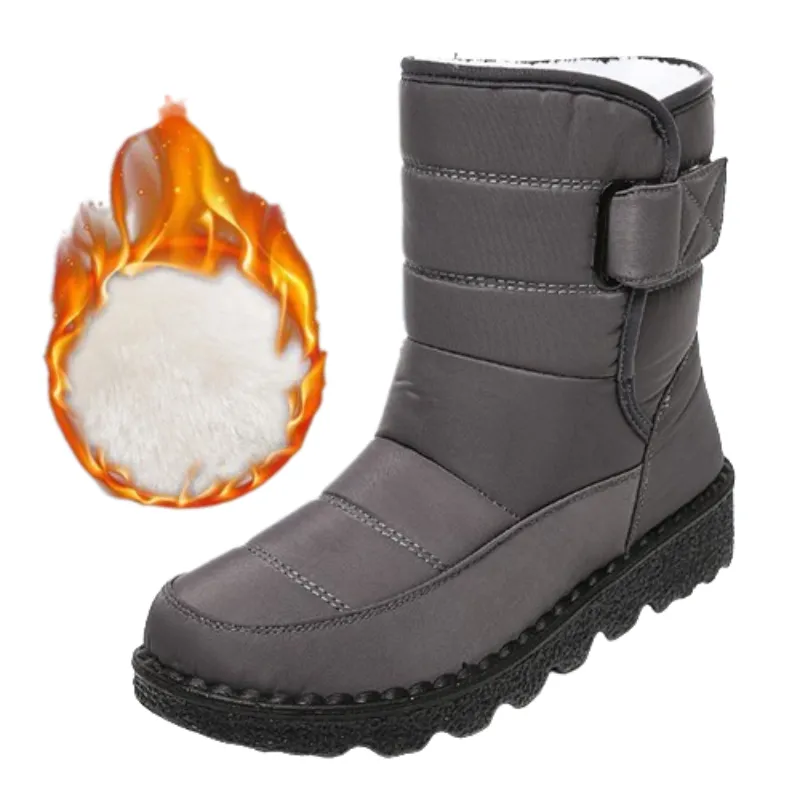 Cuzcare Orthopedic Boots For Women Waterproof Comfortable Fur Lined Ankle Winter Snow Boots