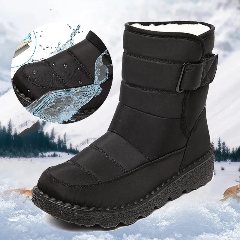 Cuzcare Orthopedic Boots For Women Waterproof Comfortable Fur Lined Ankle Winter Snow Boots