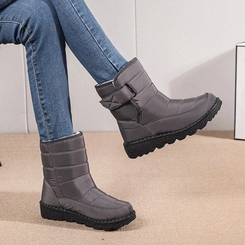 Cuzcare Orthopedic Boots For Women Waterproof Comfortable Fur Lined Ankle Winter Snow Boots