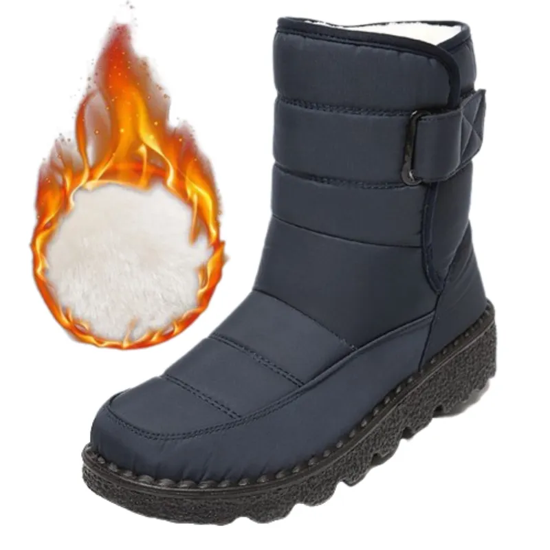 Cuzcare Orthopedic Boots For Women Waterproof Comfortable Fur Lined Ankle Winter Snow Boots
