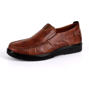 Cuzcare Orthopedic Men Shoes Leather Moccasins Soft-soled Comfortable Flats Loafers