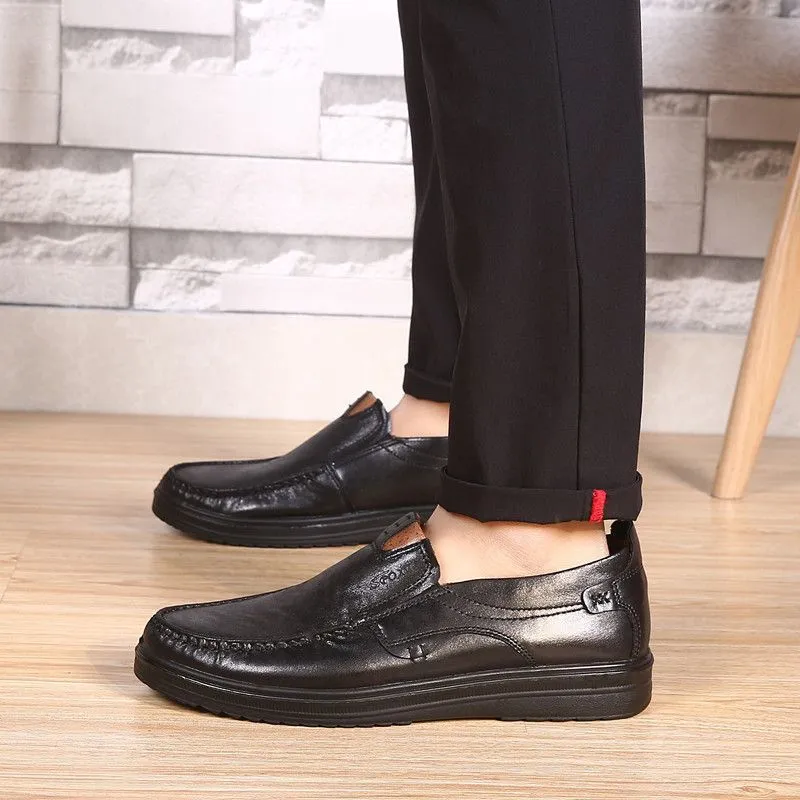 Cuzcare Orthopedic Men Shoes Leather Moccasins Soft-soled Comfortable Flats Loafers