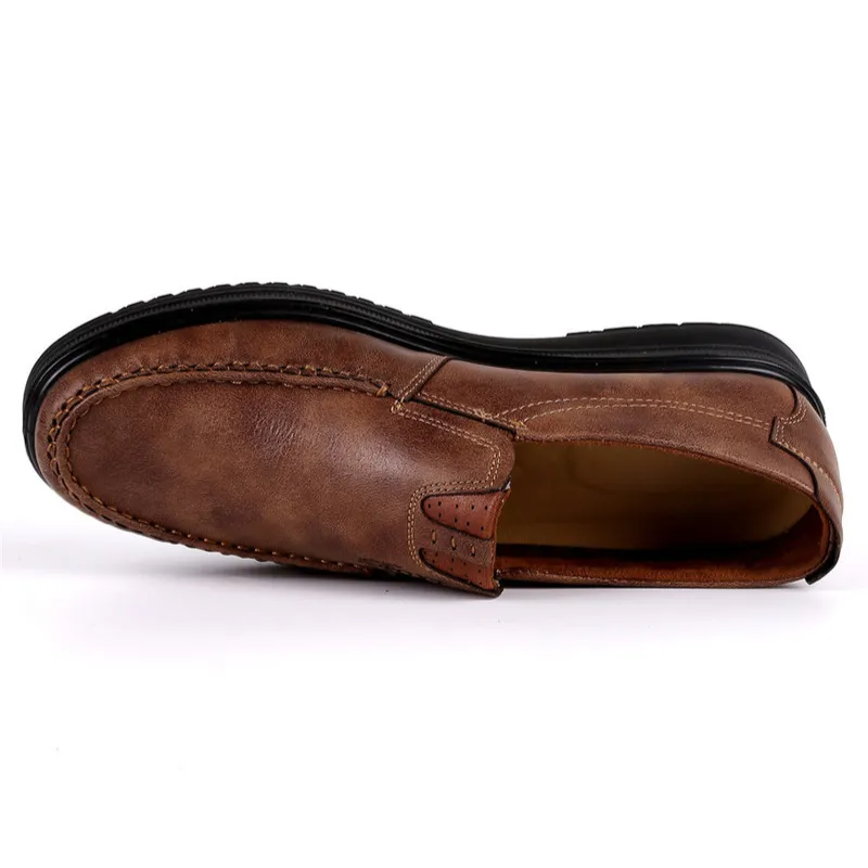 Cuzcare Orthopedic Men Shoes Leather Moccasins Soft-soled Comfortable Flats Loafers