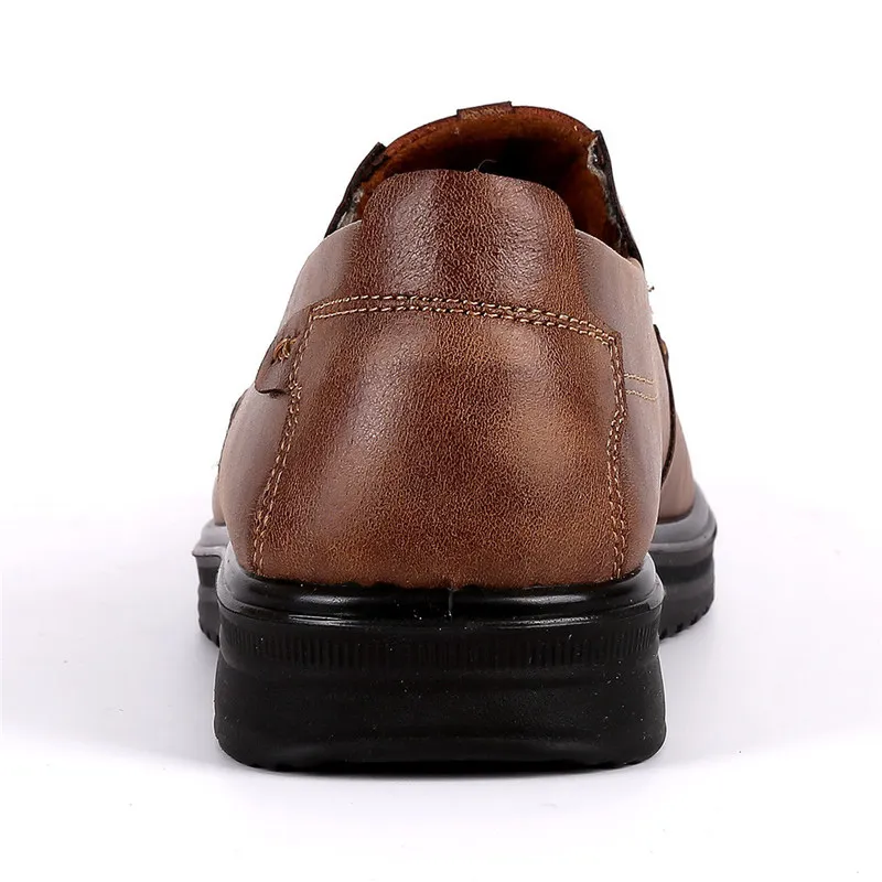 Cuzcare Orthopedic Men Shoes Leather Moccasins Soft-soled Comfortable Flats Loafers