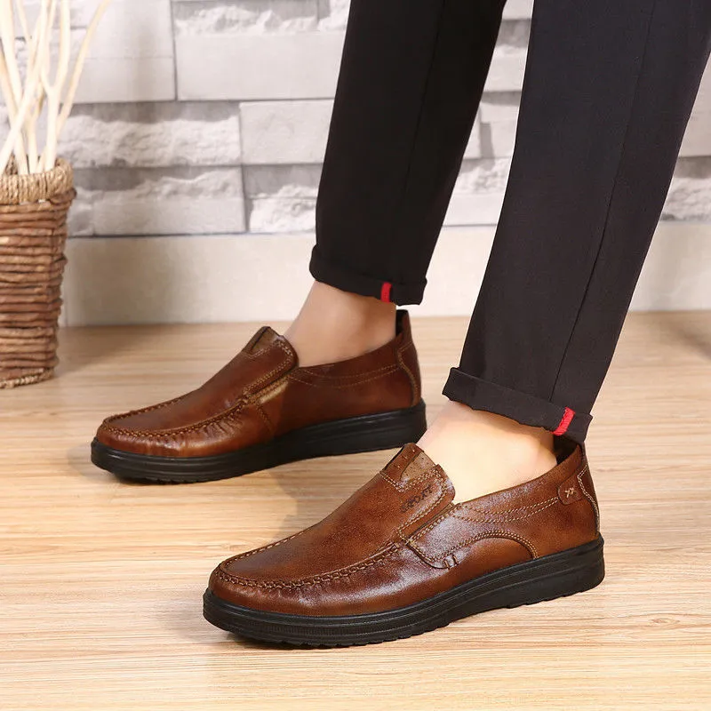 Cuzcare Orthopedic Men Shoes Leather Moccasins Soft-soled Comfortable Flats Loafers