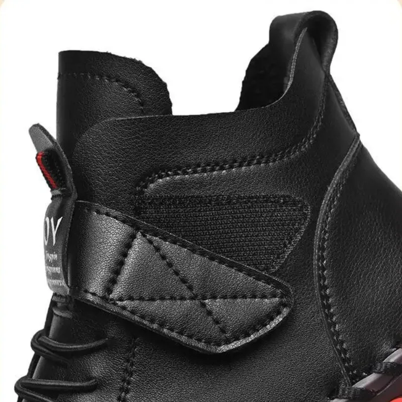 Cuzcare Orthopedic Shoes for Women Waterproof Velcro Plush Fleece Warm Leather Boots