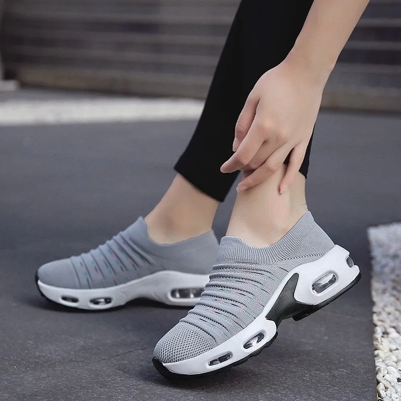 Cuzcare Orthopedic Shoes Women Breathable Slip-on Sneakers Air Cushion Mesh Leisure