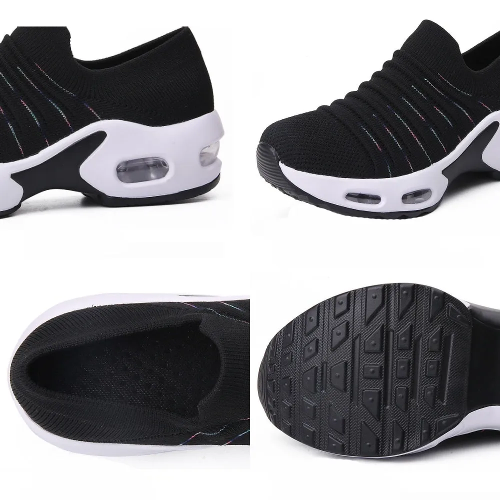 Cuzcare Orthopedic Shoes Women Breathable Slip-on Sneakers Air Cushion Mesh Leisure