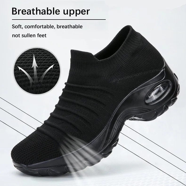 Cuzcare Orthopedic Shoes Women Breathable Slip-on Sneakers Air Cushion Mesh Leisure