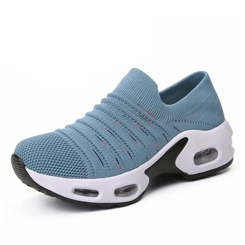 Cuzcare Orthopedic Shoes Women Breathable Slip-on Sneakers Air Cushion Mesh Leisure