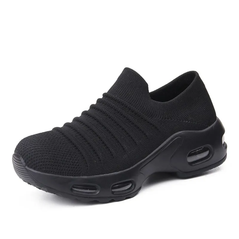 Cuzcare Orthopedic Shoes Women Breathable Slip-on Sneakers Air Cushion Mesh Leisure