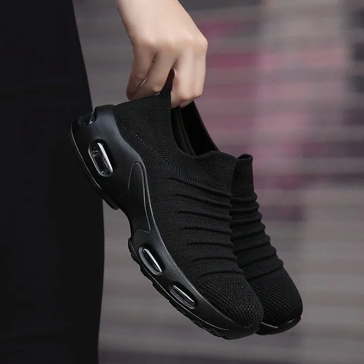 Cuzcare Orthopedic Shoes Women Breathable Slip-on Sneakers Air Cushion Mesh Leisure