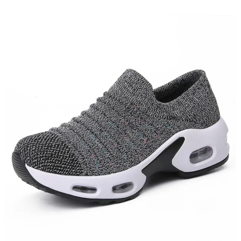 Cuzcare Orthopedic Shoes Women Breathable Slip-on Sneakers Air Cushion Mesh Leisure