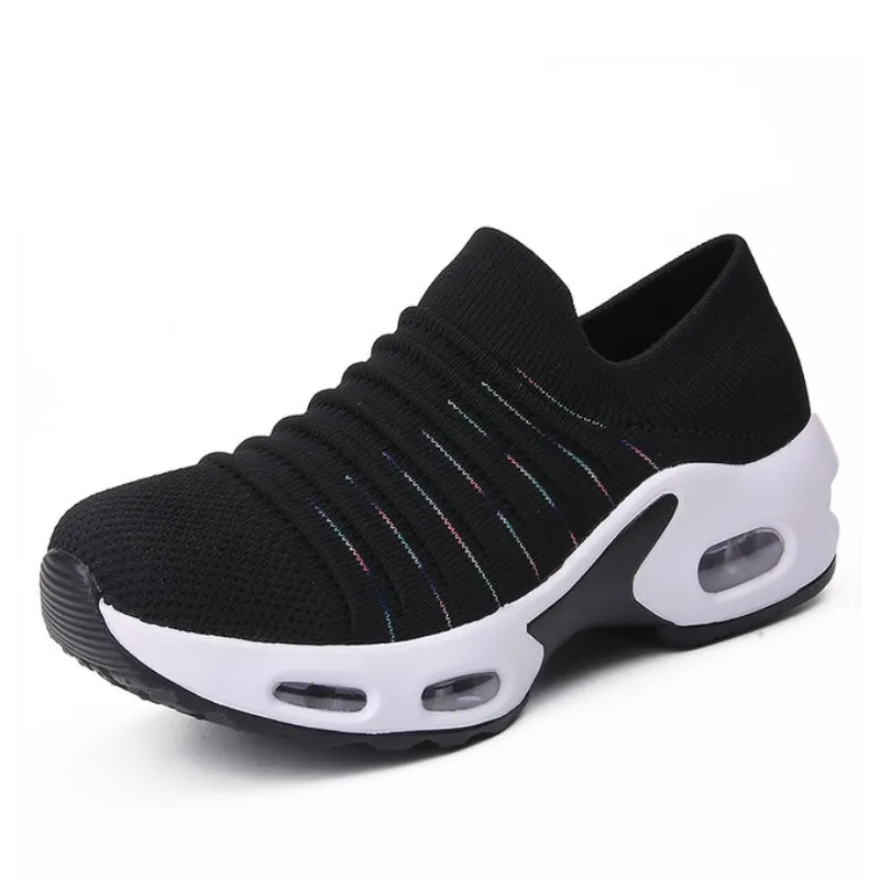 Cuzcare Orthopedic Shoes Women Breathable Slip-on Sneakers Air Cushion Mesh Leisure