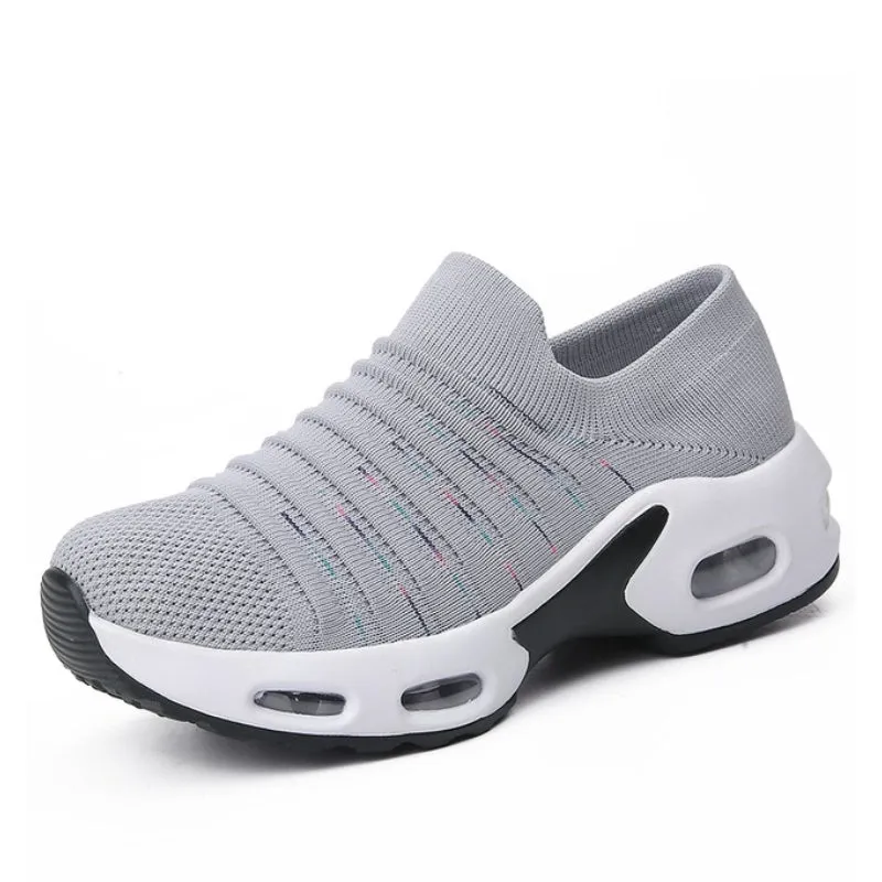 Cuzcare Orthopedic Shoes Women Breathable Slip-on Sneakers Air Cushion Mesh Leisure