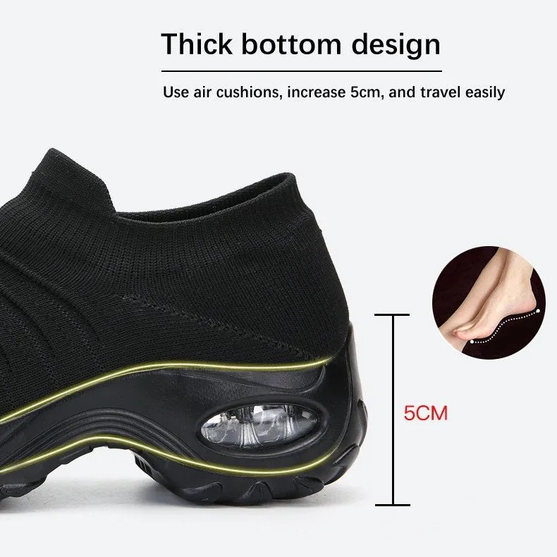 Cuzcare Orthopedic Shoes Women Breathable Slip-on Sneakers Air Cushion Mesh Leisure