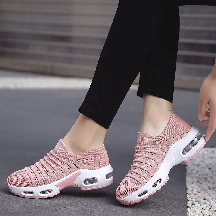 Cuzcare Orthopedic Shoes Women Breathable Slip-on Sneakers Air Cushion Mesh Leisure