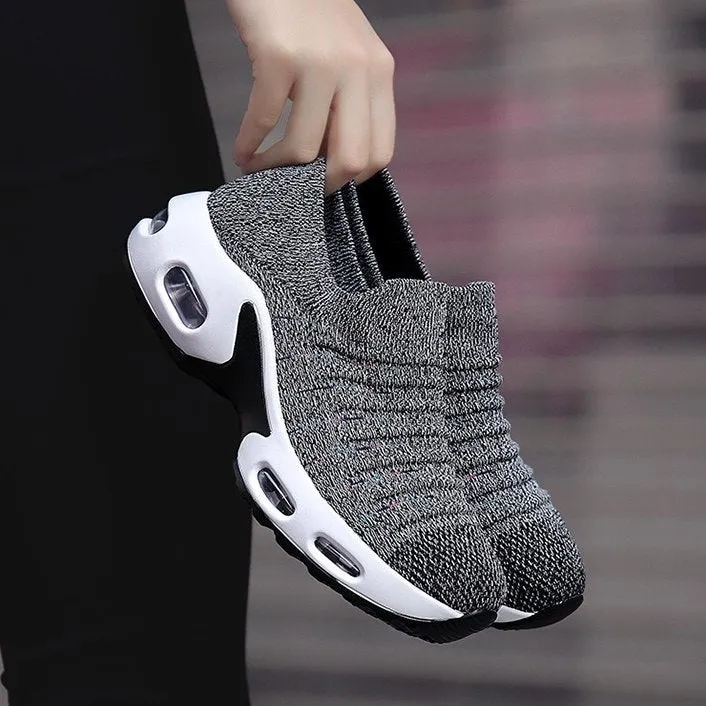 Cuzcare Orthopedic Shoes Women Breathable Slip-on Sneakers Air Cushion Mesh Leisure