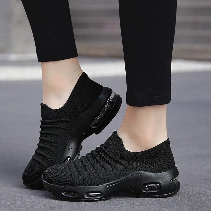 Cuzcare Orthopedic Shoes Women Breathable Slip-on Sneakers Air Cushion Mesh Leisure