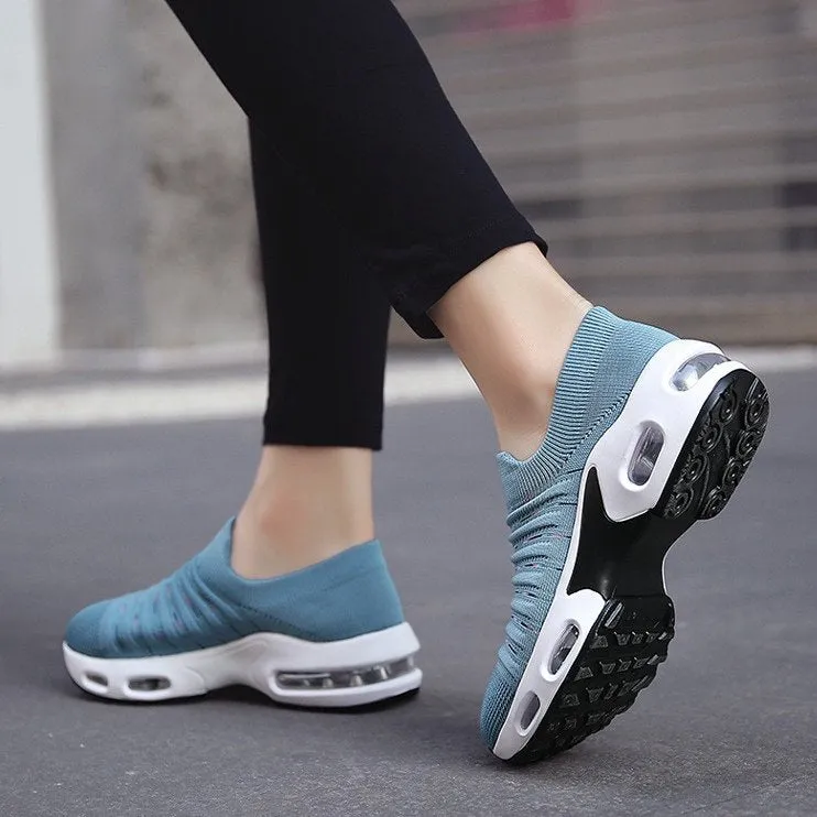 Cuzcare Orthopedic Shoes Women Breathable Slip-on Sneakers Air Cushion Mesh Leisure