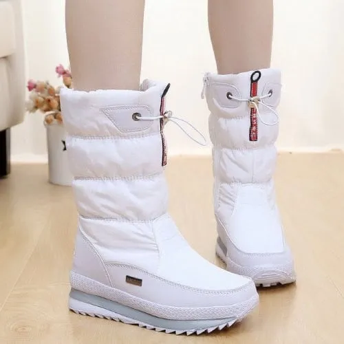 Cuzcare Orthopedic Women Boot Fur Lined Warm Waterproof NonSlip Fashion Snow Boots