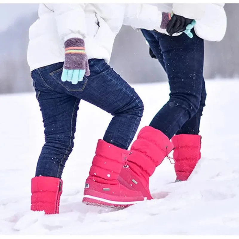 Cuzcare Orthopedic Women Boot Fur Lined Warm Waterproof NonSlip Fashion Snow Boots