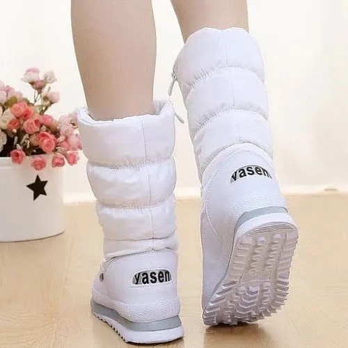 Cuzcare Orthopedic Women Boot Fur Lined Warm Waterproof NonSlip Fashion Snow Boots
