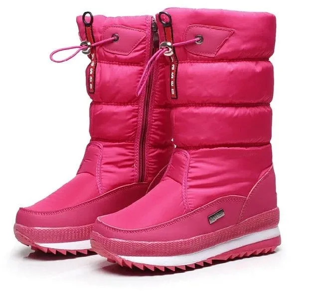 Cuzcare Orthopedic Women Boot Fur Lined Warm Waterproof NonSlip Fashion Snow Boots