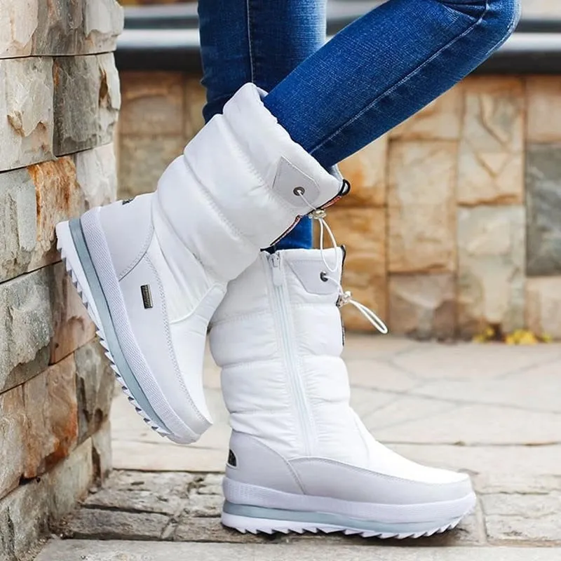 Cuzcare Orthopedic Women Boot Fur Lined Warm Waterproof NonSlip Fashion Snow Boots