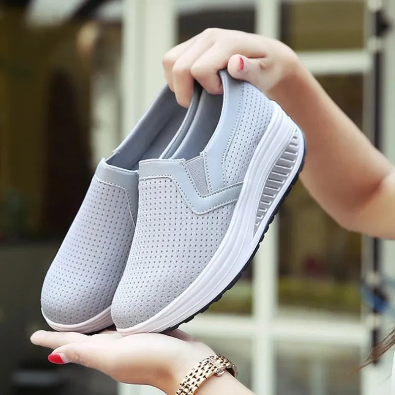 Cuzcare Orthopedic Women Shoes Breathable Slip On Arch Support Non-slip