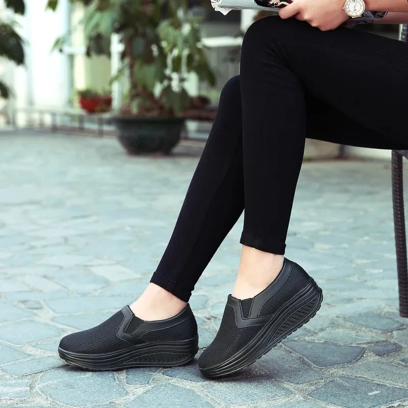 Cuzcare Orthopedic Women Shoes Breathable Slip On Arch Support Non-slip