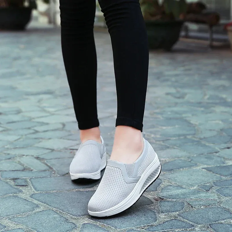 Cuzcare Orthopedic Women Shoes Breathable Slip On Arch Support Non-slip