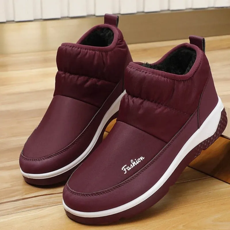 Cuzcare Orthopedic Women Winter Boots Waterproof Warm Soft AntiSlip Casual Ankle Boots